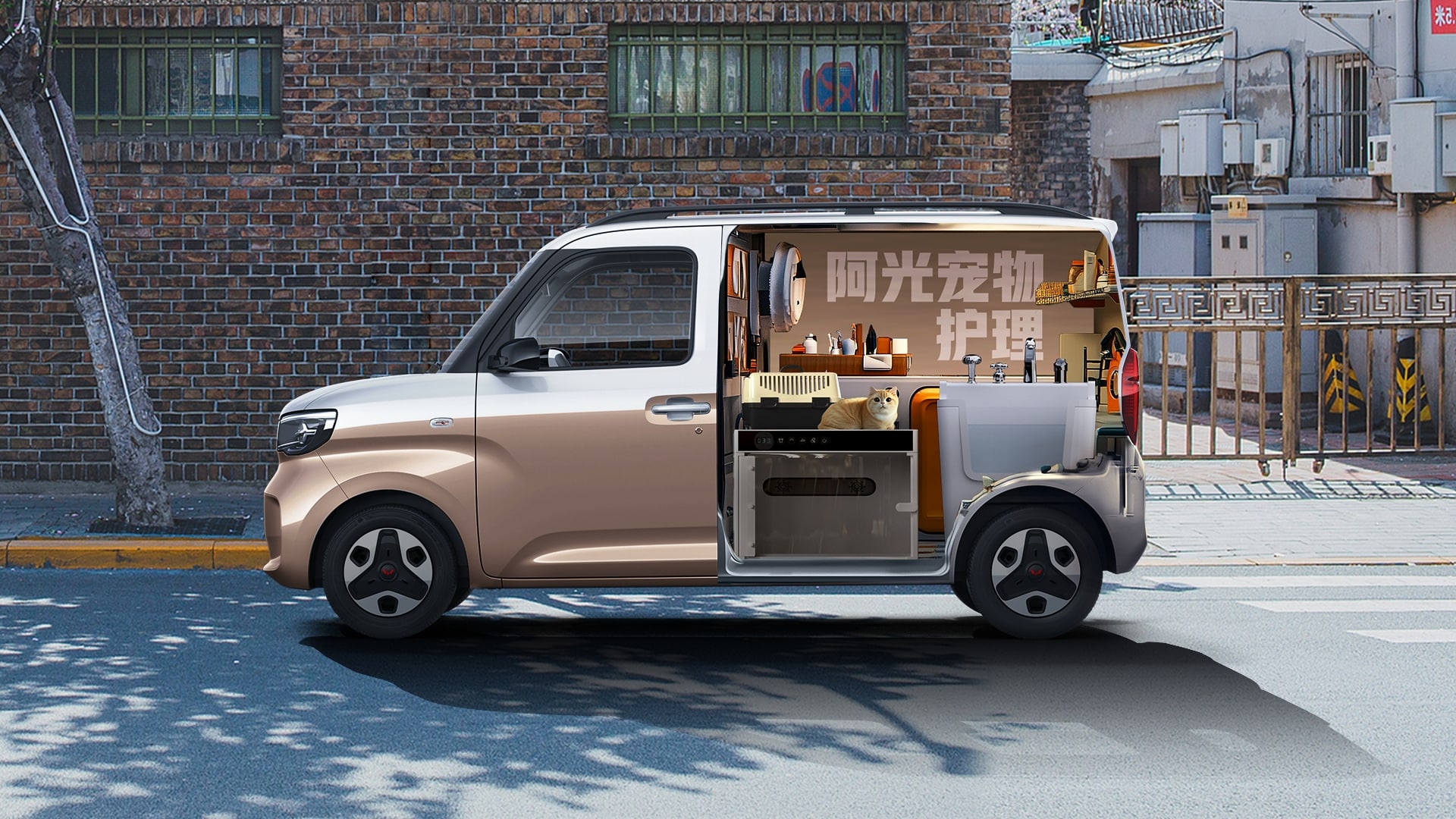 Wuling shows usage art for the Zhiguang EV, indicating there may be a van version